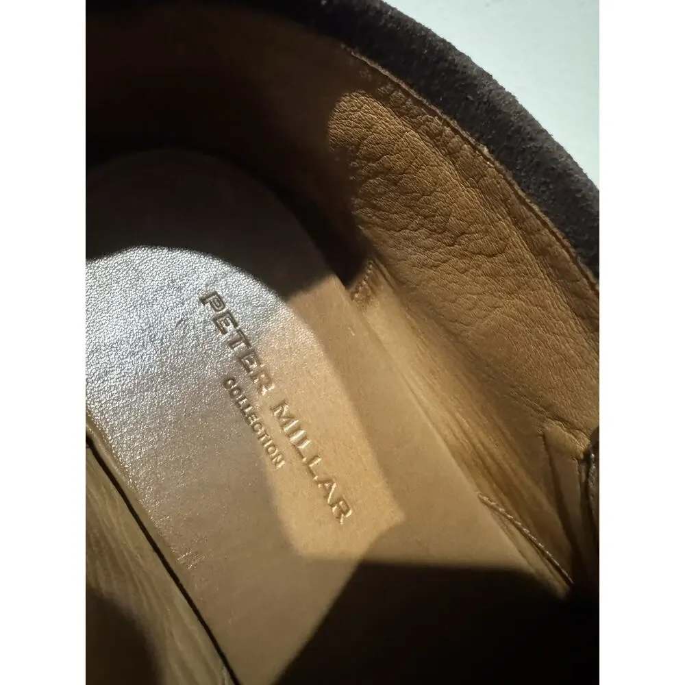 Peter Millar Excursionist Chukka Suede Slip On Boots Brown Men's Size 10.5